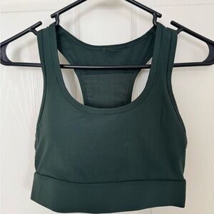 Fabletics Deep Green Sports Bra